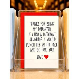 Birthday Card to Daughter - 8" x 5"